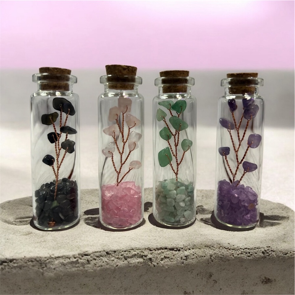 CRYSTAL TREE WISH BOTTLES (Lot of 3)